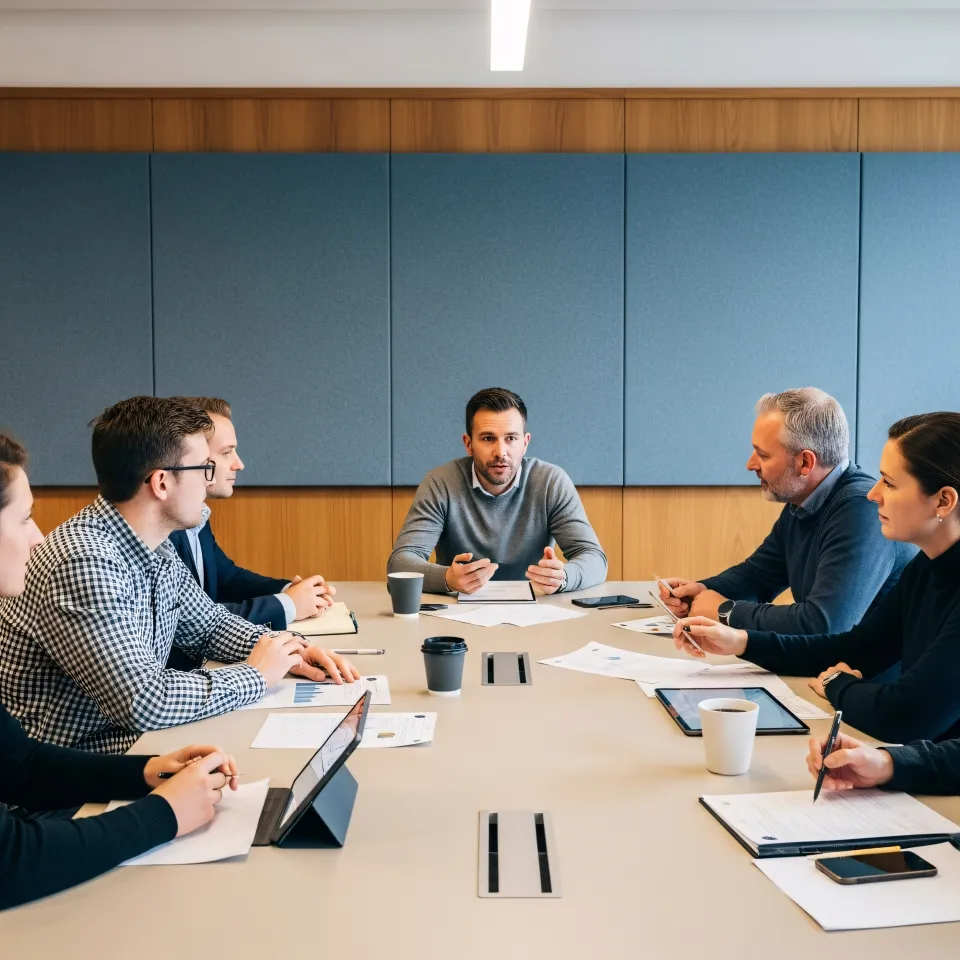 Equipa de coaching em planeamento